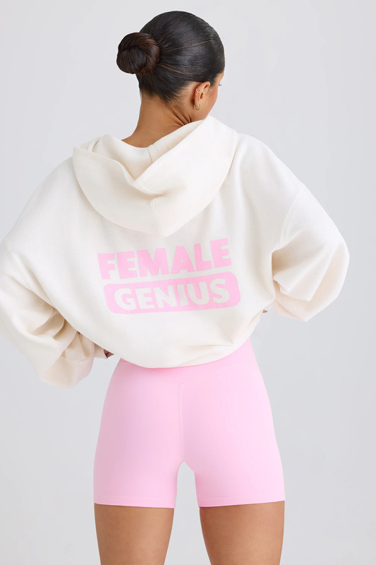 Graphic-Print Hoodie in White - UK Size:L/XL